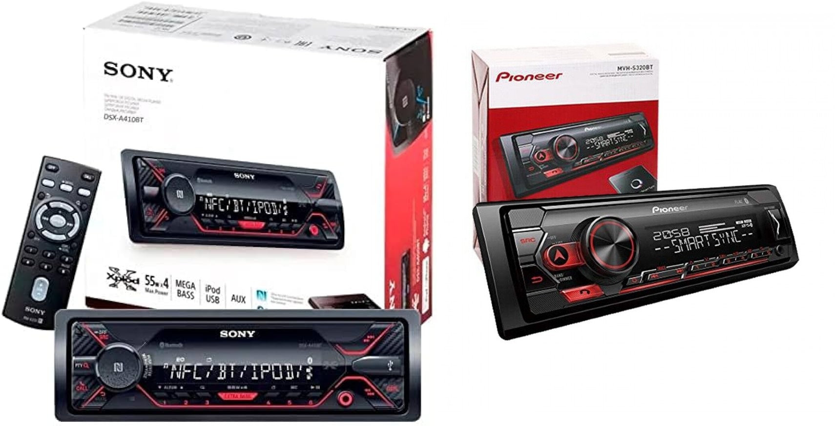 Radios Pioneer y Sony