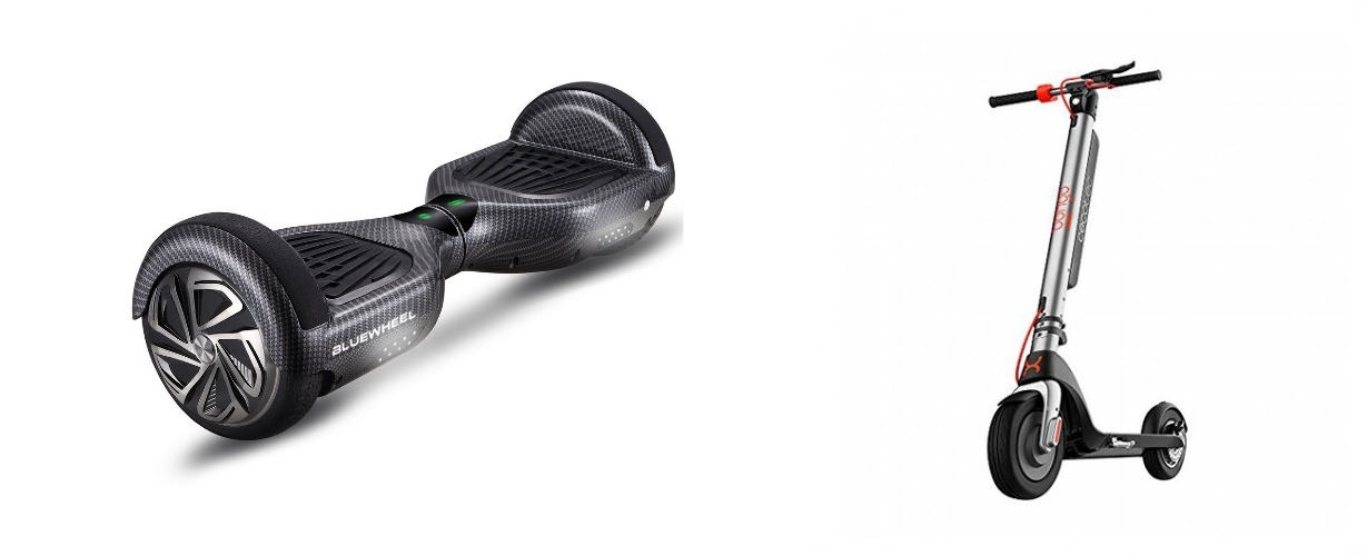 Un hoover Bluewheel y un patinete Cecotec
